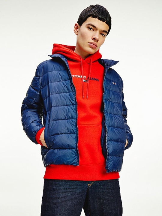Men's Tommy Hilfiger Packable Lightweight Down Filled Quilted Jackets & Coats Light Navy | USA-HLEZJO